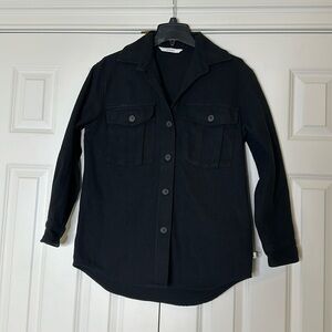 Anian Black button down Overshirt Coat  SzM
